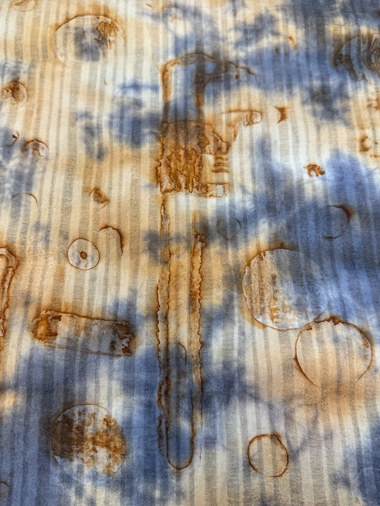 Organic Cotton Rust Printed Scarf 22" x 72"