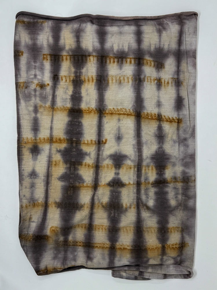Merino Wool Jersey Rust Printed Infinity Scarf