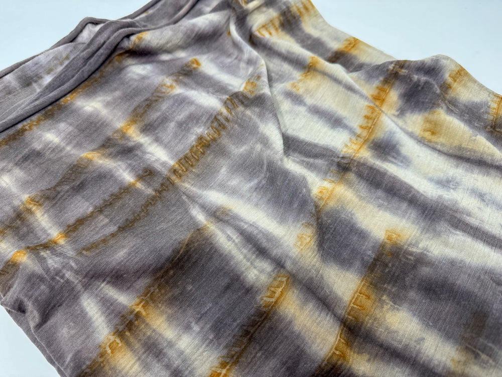 Merino Wool Jersey Rust Printed Infinity Scarf