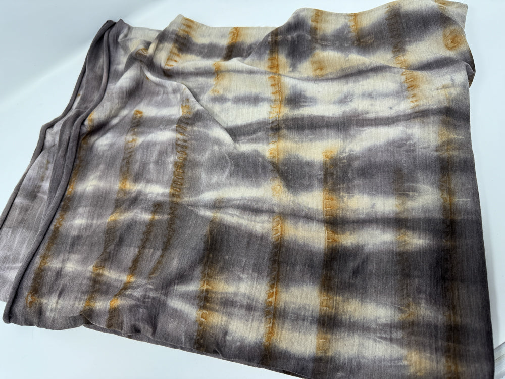 Merino Wool Jersey Rust Printed Infinity Scarf