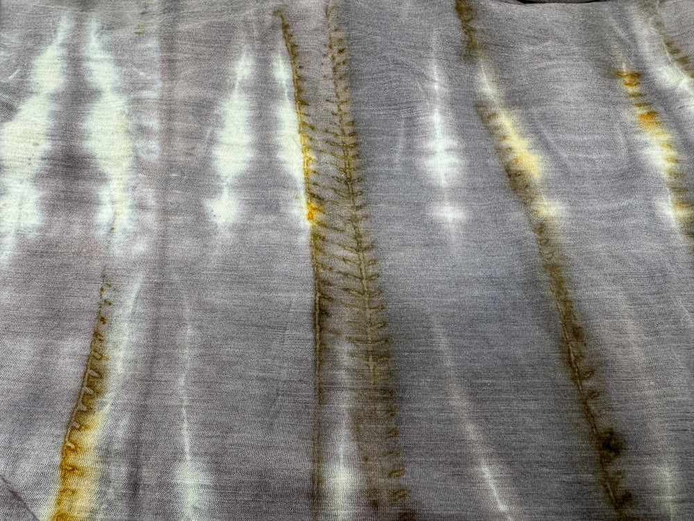 Merino Wool Jersey Rust Printed Infinity Scarf