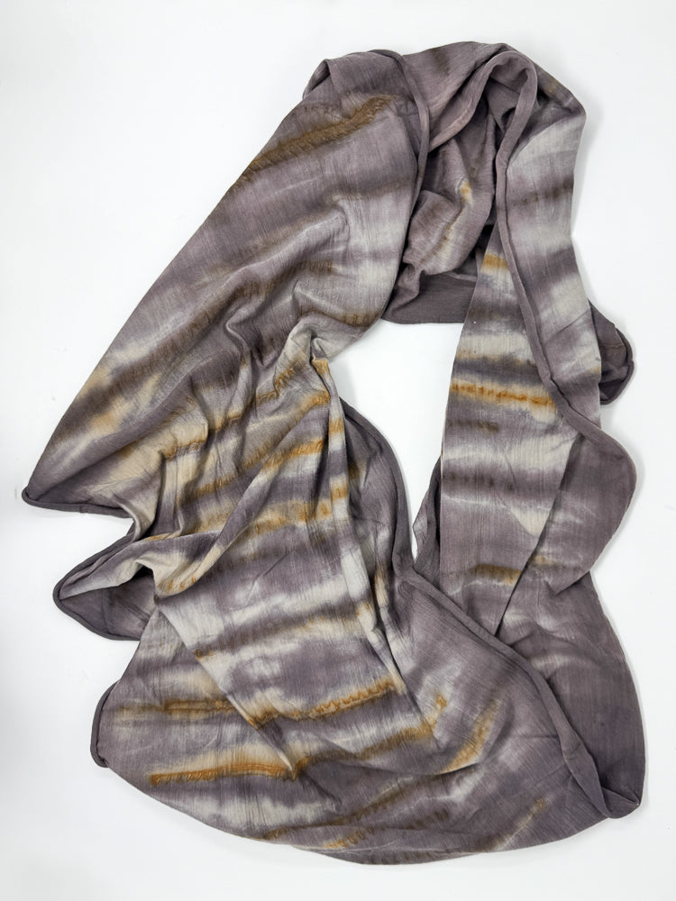 Merino Wool Jersey Rust Printed Infinity Scarf
