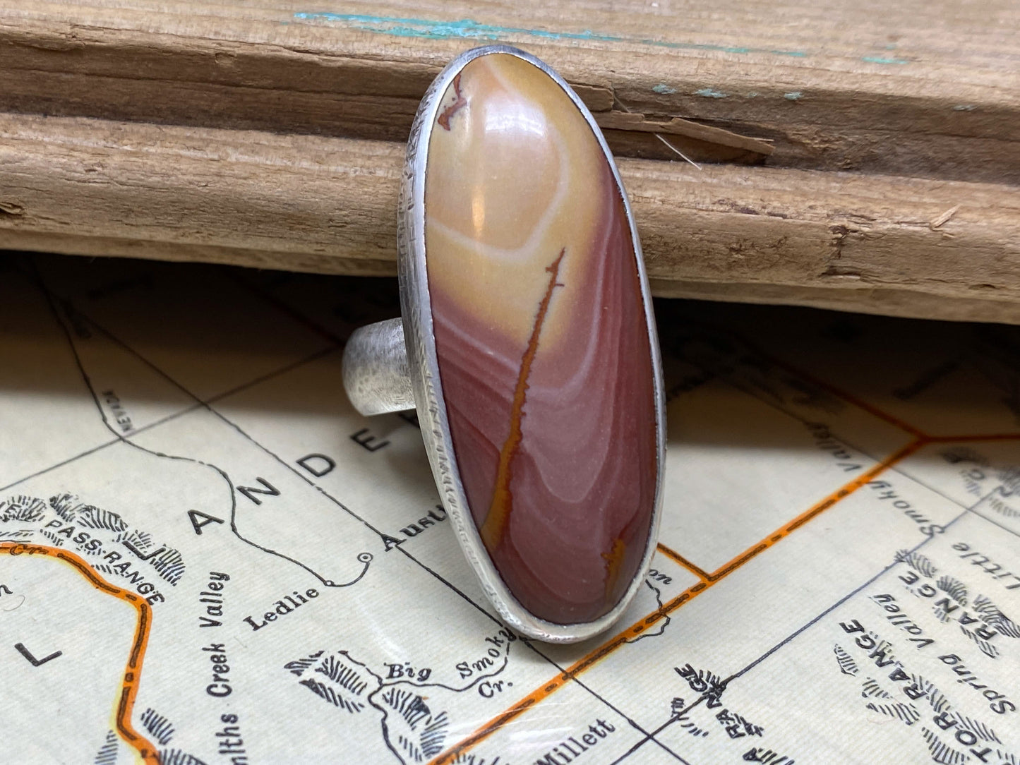 Red Falcon Jasper Ring Size 7.75 | Nevada