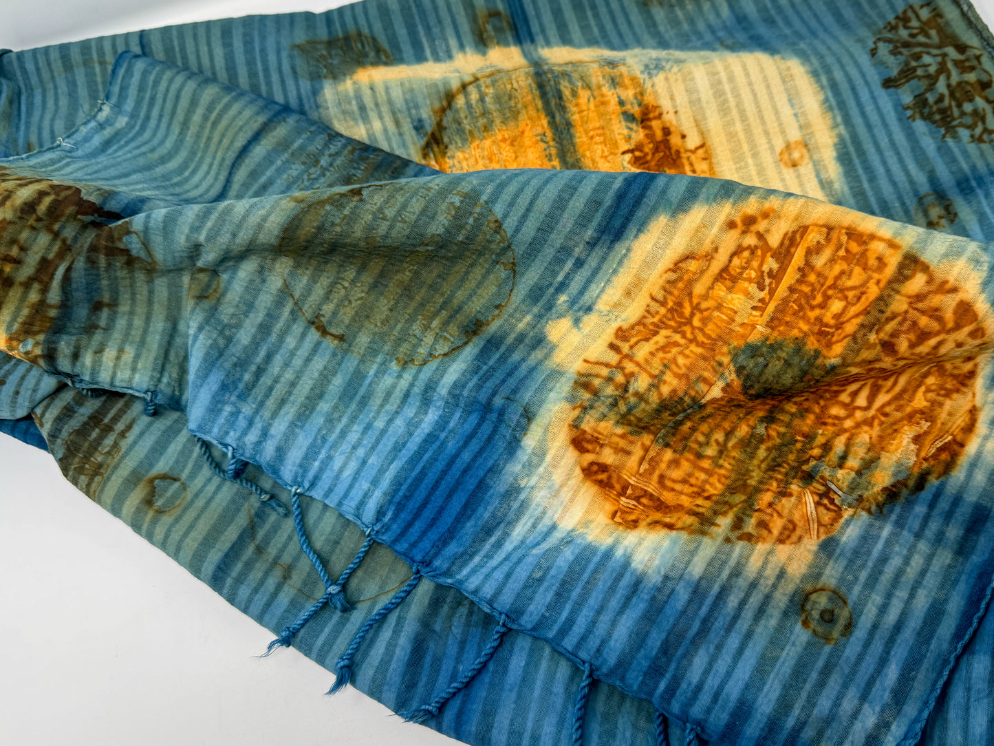 Organic Cotton Rust Printed Scarf 22" x 72"