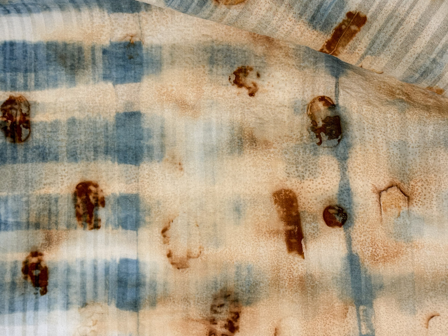 Organic Cotton Rust Printed Scarf 22" x 72"