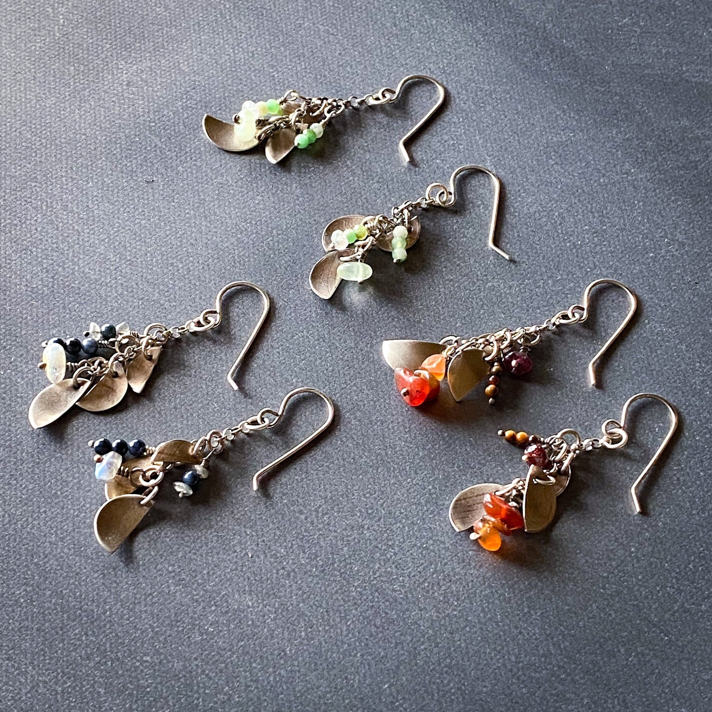 Recycled Silver Topo Map Earrings