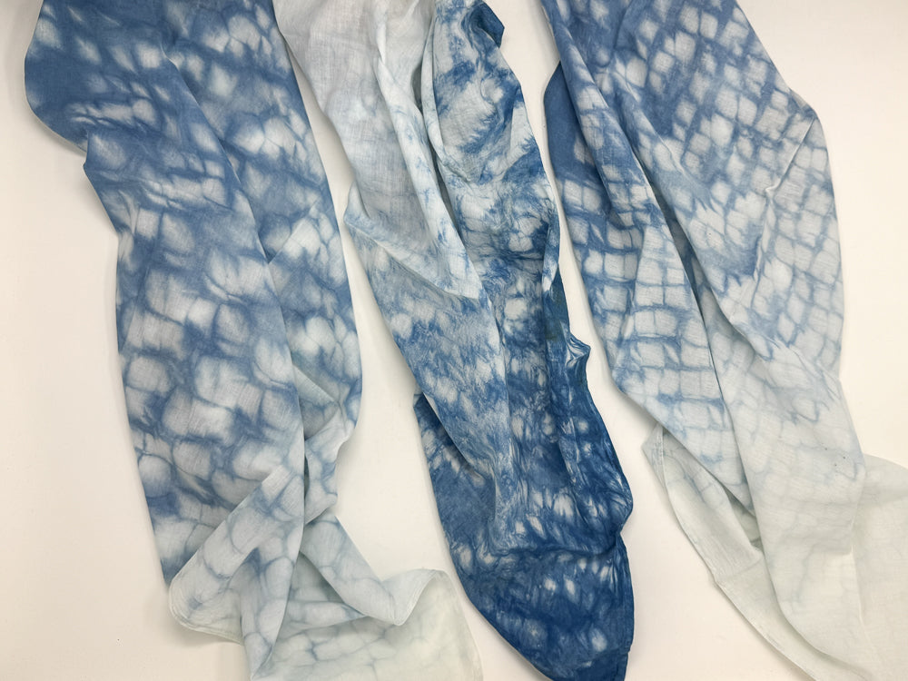 Indigo Dyed Organic Cotton Bandana