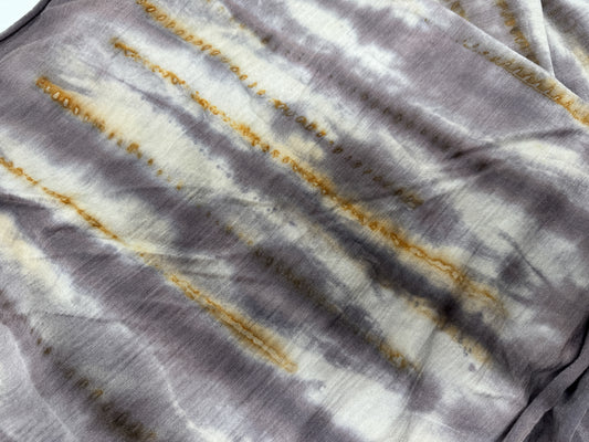 Merino Wool Jersey Rust Printed Infinity Scarf